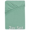 NatureMark Set of 2 Children's Jersey Fitted Sheets, 100% Cotton,