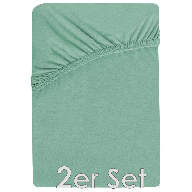 NatureMark Set of 2 Children's Jersey Fitted Sheets, 100% Cotton,