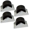 Aerzetix: 4 x Furniture Castors Platinum Diameter 30 mm W15.5