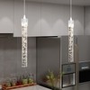 ykolupty Mini 1 Light Chrome Crystal Pendant Lights,Modern Led Kitchen