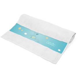 Eurofoto Handtuch + Kulturbeutel Set mit Namen Armin und Drachen-Motiv für Jungen | Handtuch und Kulturbeutel Bedruckt |