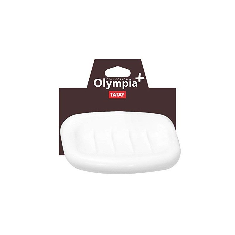 TATAY Olympia Soap Dish, Polypropylene, White, One Size