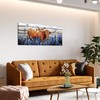 Conipit Longhorn Cattle Wall Art Bluebonnet Pictures Western Canvas Art,