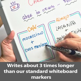 Pentel Maxiflo Whiteboard Marker & Magnetic Eraser Set Medium Chisel Point Nib Assorted Colour Ink (YMWL6-4E)