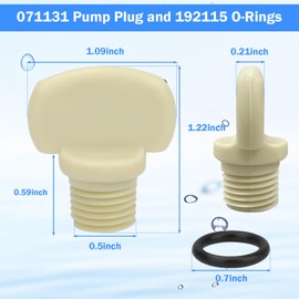 Showingo 071131 Pool Pump Drain Plugs Replacement for Whisperflo and Intelliflo Pool Pump Parts Drain Plugs with 192115 O-Ring,Replacement for Drain Plug(2 Packs)