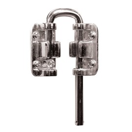 Defender Security S 4376 13/16-Inch Sliding Door Loop Lock, Nickel Plated