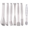 HINMAY Small Serving Tongs Set 6-Inch Appetizer Tongs Stainless Steel