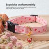 Cotton Handmade Dog Collar Cute and Distinctive Patterns Pink Heart