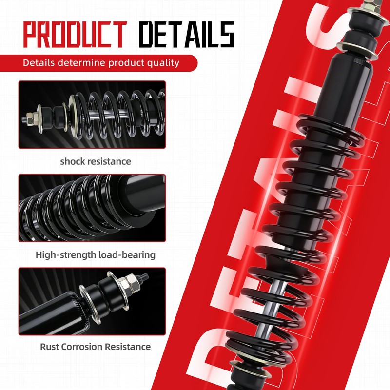 2 Packs Front and Rear Golf Cart Shock Absorbers Replacement