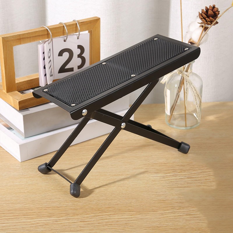 Tyatiyzn Guitar Footstool Adjustable Guitar Stool Foldable Musician Footstool for
