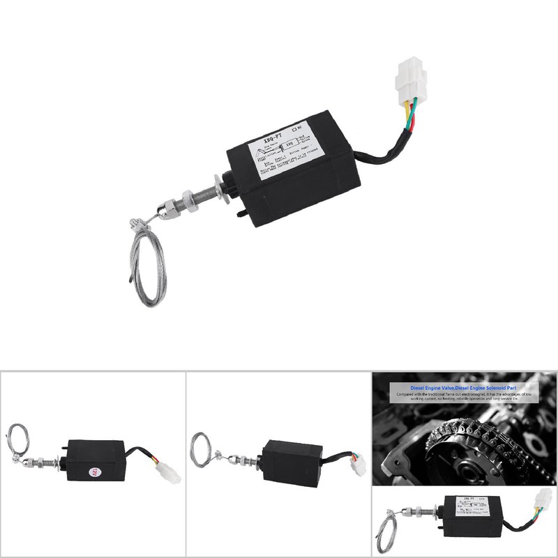 DC 12/24V Diesel Engine Flame Out Device Engine Stop Solenoid