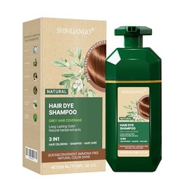 SHIHUANUO Champ Tinte Para El Cabello 3 En 1 Para Cubrir Las Canas, Con Ingredientes Herbales. Champ Tinte Natural Para El Cabello Para Mujeres Y...  