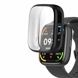 smaate Watch Cases Compatible with IDW26 Faweio 1.83” Smart Watch, TPU Case with Screen Protector, Protecting Watch Body & Screen, Black