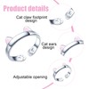 DHWEKU JewelryPalace Ring Cute Cat Paw Open Adjustable Ring 925