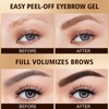 Eyebrow Gel Easy Peel Off Brow Gel Transfer-Proof Dark Brown