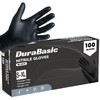 DuraBasic Heavy Duty Black Nitrile Gloves - 6 Mil Thickness,