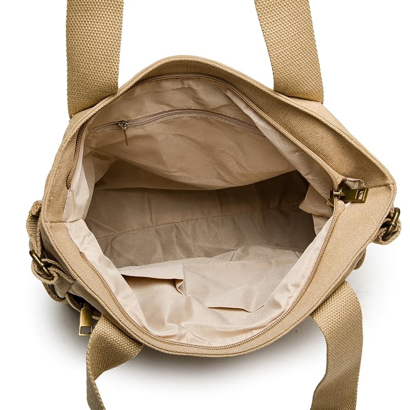 Yocipa Women's Canvas Tote Bag, Large Capacity, A4 Storage, Multiple