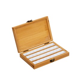 Harilla Portable Empty Bamboo, Durable Palette, Wooden Gouache with Lid, Watercolour Paint Box for Painters, Kids, Adults, Studio, Home, 36 Grids