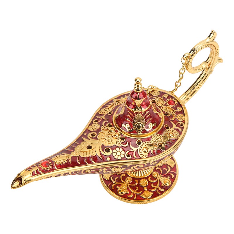 Magic Genie Lamp Red Zinc Alloy Antioxidant Fadeless Relief Pattern
