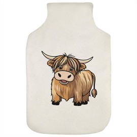 'Happy Highland Cow' Hot Water Bottle Cover (HW00036417)