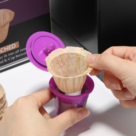 Pro Mael 360 Count Disposable K Cup Filters, Coffee Filter Paper for Keurig Brewers Single Serve 1.0 and 2.0, Use with Reusable K Cup Pods (Natural Unbleached)