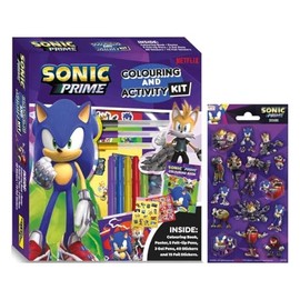 Anila's Sonic Activity Set with Colouring & Activity Kit and Glitter Stickers