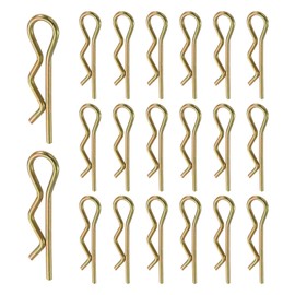 QUARKZMAN Pack of 20 Towing Hitch Pin Clips, 2 mm x 40 mm R-Clips Coloured Galvanised Spring Steel Retention Wire Hairpins Cotter Pins Assortment Clips for Trailer Mower Trolley Truck Pin Clip