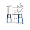 100Pcs Crimp Connectors,Electrical Connectors,Ring Wire Connector Crimp 50 Red and