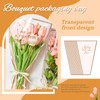 50 Pcs Flower Wrapping Bags Bouquet Sleeves with Ribbon and