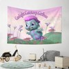 FENDROM Gaslight Gatekeep Girlboss Bibble Pink Meme Tapestry For Bedroom
