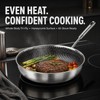 316 Stainless Steel Honeycomb Wok Pan, Tri-Ply Skillet