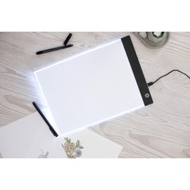 Crafter's Companion A4 LED Light Pad - Adjustable 3-Level Brightness - Perfect for Drawing, Tracing, Stencil and More
