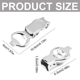 2 Stück Flaschenöffner Edelstahl, Flaschenverschluss Tragbare Bierflaschenöffner, Klappbarer Bieröffner, Bierflaschenverschluss Edelstahl, Flaschenkappenöffner verschließer für Bar Camping