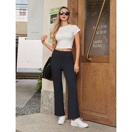 JEKAOYI Womens High Waist Dress Work Pants Casual Business Stretchy Office Trousers with Pockets Black