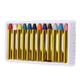 Crayón de Pintura Facial para el Cuerpo, 12 Colores Juego de Lápices de Colores para Pintar la Cara Festival de Cosplay de Halloween Maquillaje Facial Lápiz de Pintura Colorida Kit de Pintura