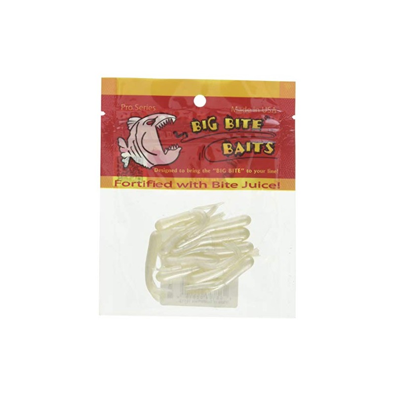 Big Bite Baits 15CRTU10 Crappie Tube Pearl, 1 1/2 Inch