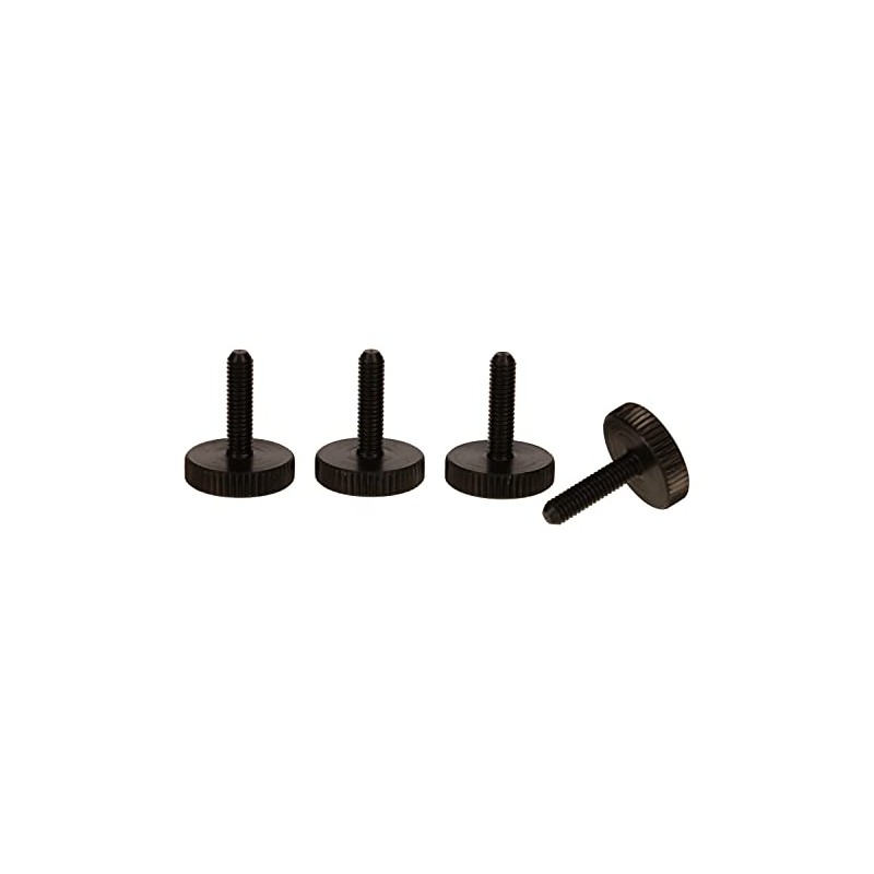 PrecisionGeek Knurled Thumb Screw Black Steel M4 x 20mm DIN