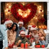 10X8ft Valentine's Day Backdrop Red Love Heart Photography Background, Romantic