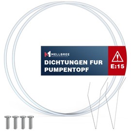 2 Set Pump Pot Seal Repair Kit 12005744 for Error E15 Diameter 182 mm | Mellbree Dishwasher Replacement Parts for Siemens/Neff/Bosch 12005317, 12026667 Dishwashers
