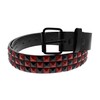 Zac's Alter Ego Bicolour Chessboard 3 Row Pyramid Studded Belt
