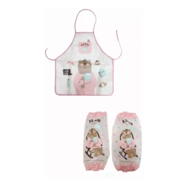 SARO STORE Mandil / Babero Impermeable Con Mangas Para Niñ@