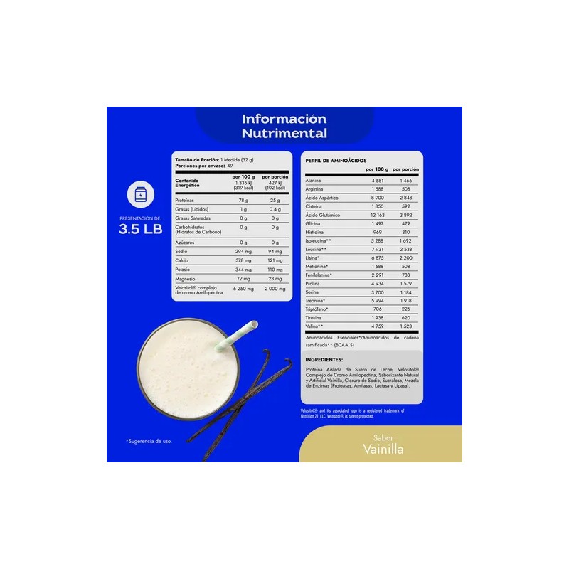 Héctor Huitzil Proteína Aislada Premium Isolate 3,5 Lbs Vainilla