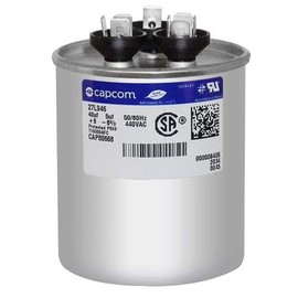 CPT00668 / CPT-0668-40 + 5 uF MFD x 440 VAC Replacement Dual Capacitor Round