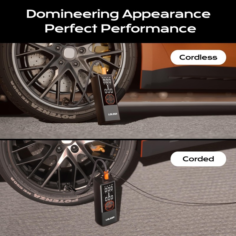 Tire Inflator Portable Air Compressor Cordless Air Pump for Car