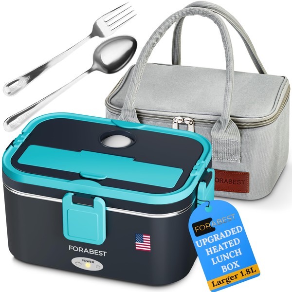FORABEST Heated Lunch Box – 80W Electric Lunch Box for