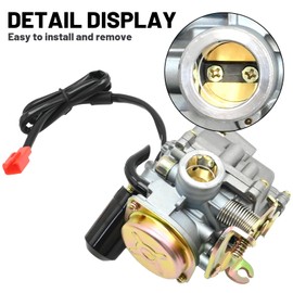 JUUDDENPARTS 50cc 4T 4-Stroke Carburetor, Replacement for Chinese 50cc 4 Stroke (GY6-139QMA/QMB Engines), Replacement for Piaggio Fly Liberty Zip