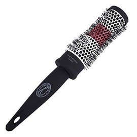 Ceramic Radial Hairbrush by Finelines - Medium Round Barrel Hair Brush - Eliminates Frizz and Flyaway Hairs - Protects Hair from Heat Using Our Thermochromic Technology