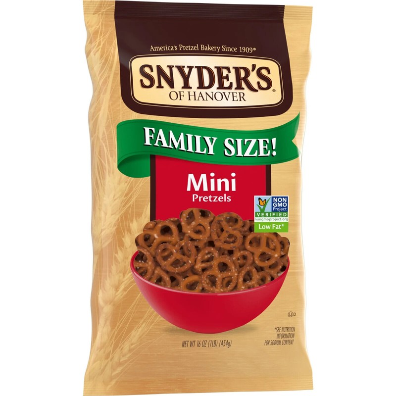 Snyder's of Hanover Pretzels, Mini Pretzels, Family Size 16 oz