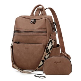 AGLOD Leather Backpack Purse for Women Designer Ladies Shoulder Bag Fashion Faux Work Travel Handbags