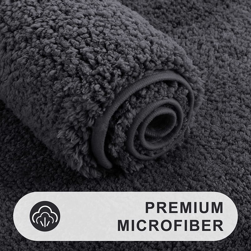 smiry U-Shape Toilet Mat, Extra Soft Pedestal Mat for Toilet,
